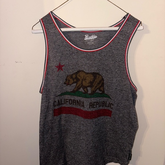 Brooklyn Cloth Gray California Republic Tank - Picture 1 of 2